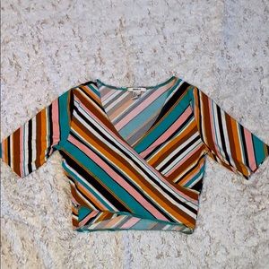 Cropped wrap top